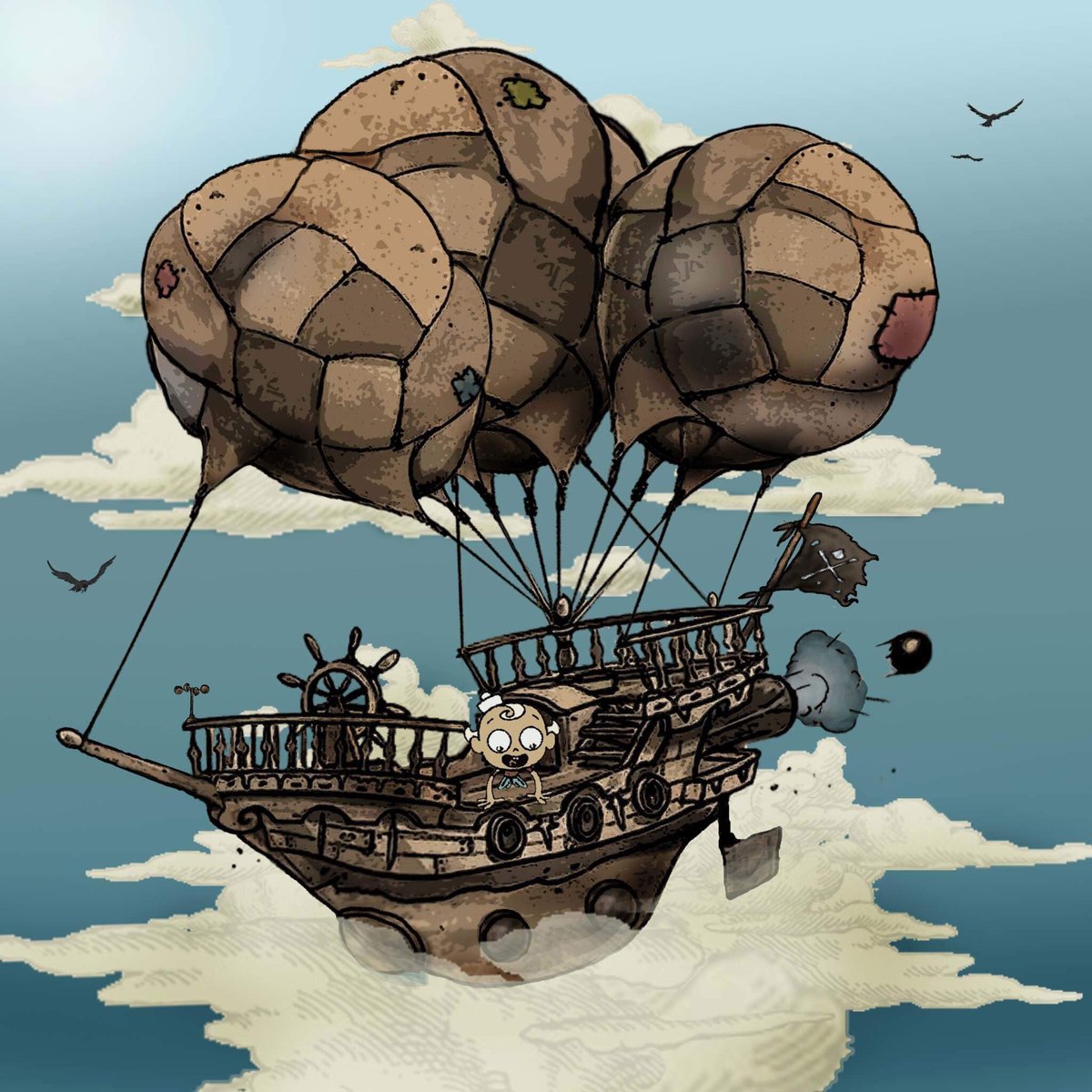 If flapjack and captain knuckle joined the Sea of Thieves #themarvelousmisadventuresofflapjack #flapjack #dandyv