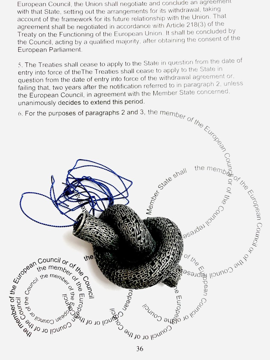 jonny_floyd's tweet photo. @bbclaurak Artworks for confused times. Article 50 literally tying itself in a knot. Jonathan Boyd at Gallery S O. https://t.co/d7qVATf0Nd https://t.co/sdF3EblGeN