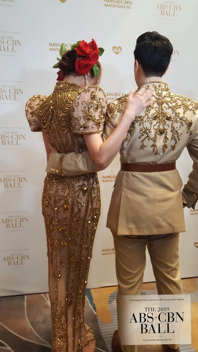 ABSCBN_Showbiz's tweet photo. Maymay Entrata and Edward Barber are head-turners in their  modern Filipiniana outfits boasting intricate bead works #ABSCBNBall2019 | via @reymadeveza https://t.co/terHzaQUVp