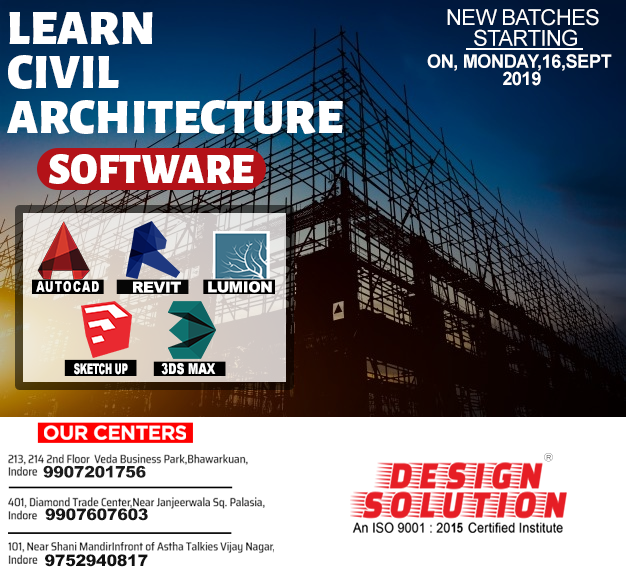 Designsolutiona's tweet photo. Learn Civil / Architecture Cad Software and Become Professional Designer.
NEW BATCHES STARTING
On, Monday,16,Sept.,2019
Join Now!
🤙 For Free Demo Classes Call Us At : 990-760-760-3, 9907201756
📧 Email Us At : info@designsolutionhub.com
#JoinDesignSolution https://t.co/WblUfWHcny