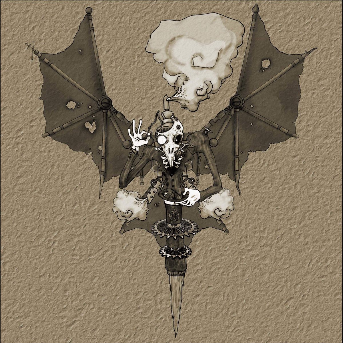 Took an old drawing of mine and turned it into this. #steampunk #dandyv