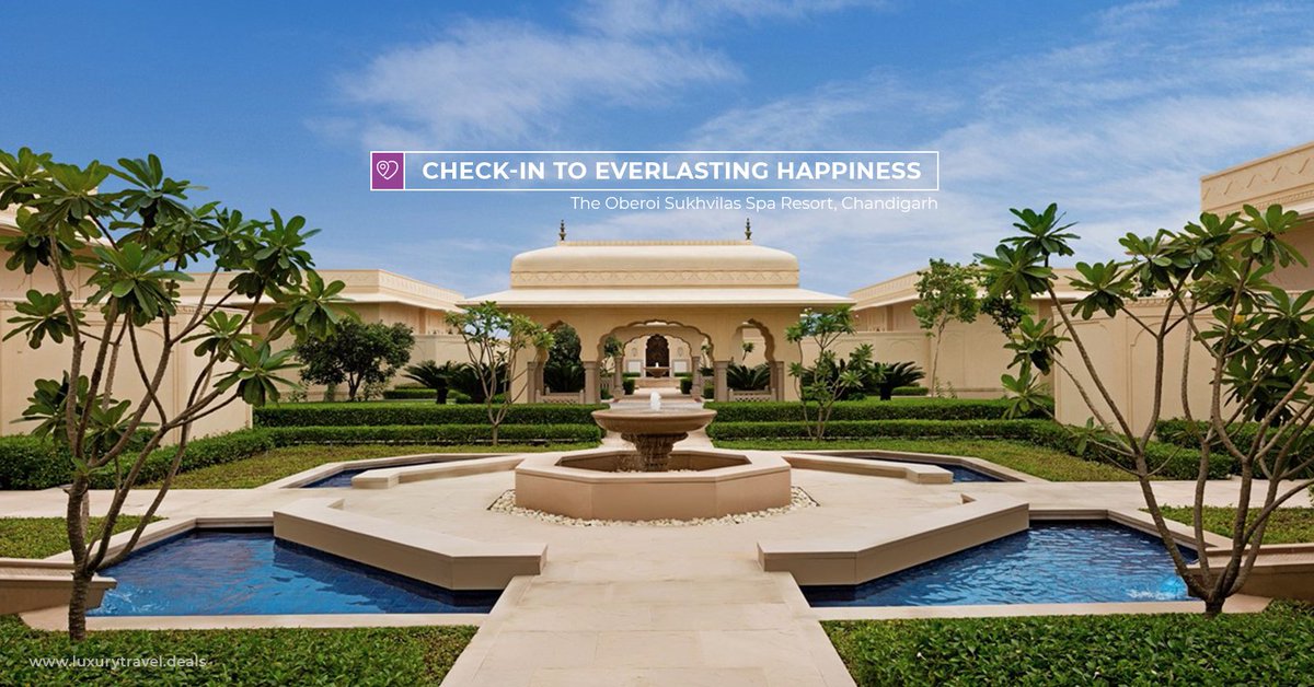 #CheckInWithLTD to everlasting #happiness at the #OberoiSukhvilas Spa Resort. Listed among the #WorldsGreatestPlaces (@TIME 2018), it indulges you with a blissful #luxury #holiday with iconic @OberoiHotels hospitality.

luxurytravel.deals/Hotel/oberoi-s…

#HappyHolidaysToYou!