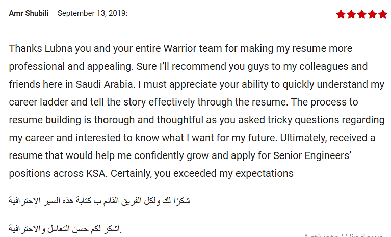 warrior_cv's tweet photo. Excited and Grateful!
Thank you to a #Mechanical #Engineer and #Saudi National for giving your feedback on #WarriorCV Services!
Upload your current CV to https://t.co/dPqH5OrLZV for FREE evaluation
#Resume #CVforJob #KSAEngineer #jobsearch #SaudiArabia #saudia #SaudiEngineer https://t.co/tF3LdZ9HvC