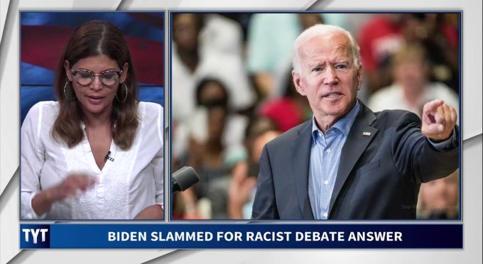 BXFern's tweet image. RT TheYoungTurks : .FunnyAida on JoeBiden's horrible answer during #DemDebate: 

"I get tired of hearing people blaming Black people for their own oppression. It's just. It's so exhausting." 

"No parenting is going to outdo systemic racism." 

#DemD… )