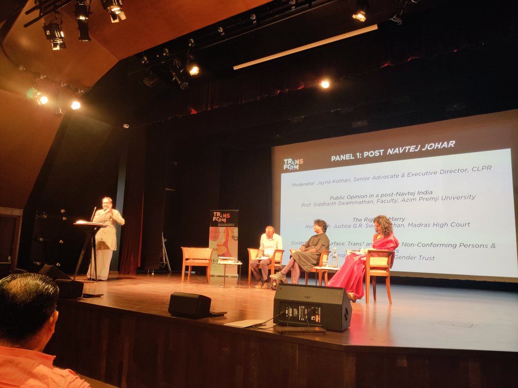 shruti9423's tweet photo. Justice G.R. Swaminathan believes that Navtej Singh Johar judgement will inevitably lead to recognition of same sex marriage. #clprtransform2019 second panel discusses India post Navtej Johar judgement. https://t.co/SRzPVj6wOV
