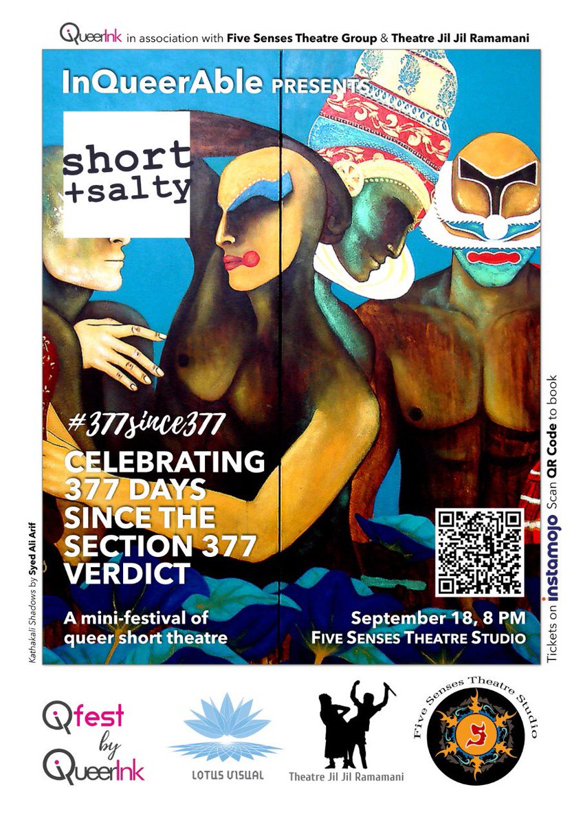 377 days after s377! Sept 18, 8pm. Mumbai. bit.ly/InQueerAble-Se….