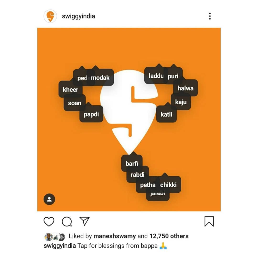 Social_Samosa's tweet photo. #TapPost format is an interesting use case of tag feature on Instagram, the format picked up after Swiggy's post
Head to these Brand Handles to experience it live. If you are working on this format, share your version at content@socialsamosa.com
#TrendingFormat #CreativeSpot https://t.co/8iAr0mFSsU