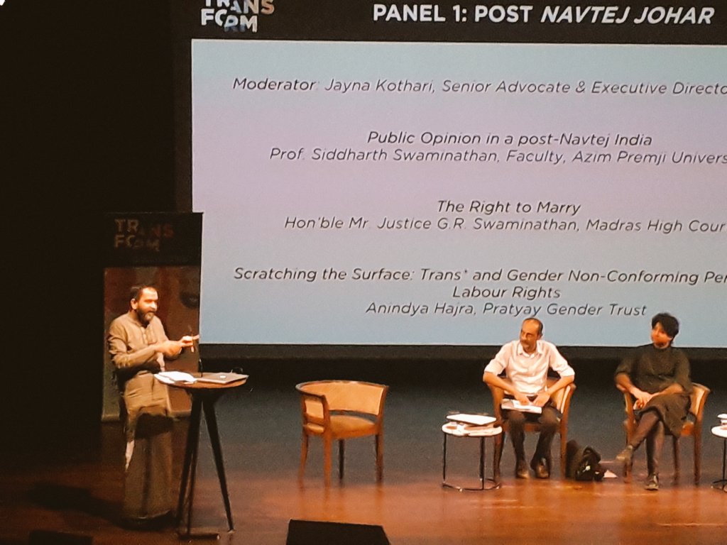 CLPRtrust's tweet photo. Justice G Swaminathan presenting on the right to marry and how same sex marriages in India fair from a judicial standpoint
#clprtransform2019 https://t.co/haz6XTMjr1