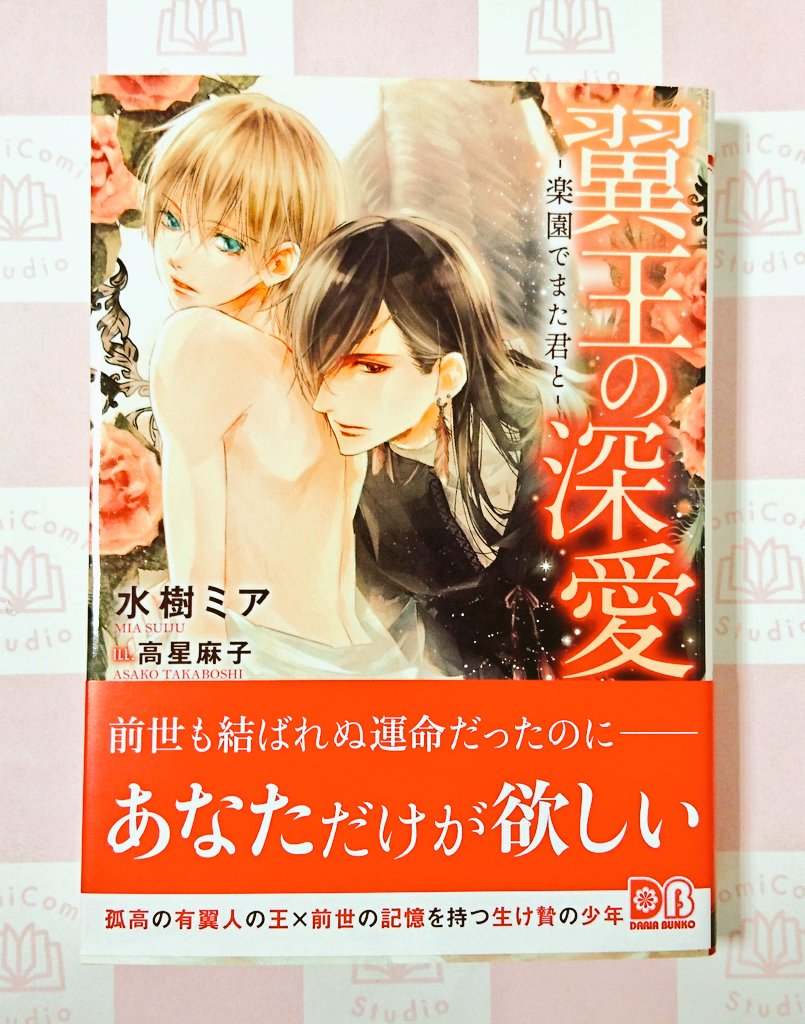 sunmallcomicomi's tweet photo. #ダリア文庫 #水樹ミア 先生「#翼王の深愛 ─楽園でまた君と─」が入荷しました✨

孤高の有翼人の王×前世の記憶を持つ生け贄の少年

リブレ&amp;ダリア ノベルフェア対象商品です❗

#コミコミ広島 https://t.co/SeUioznmA2