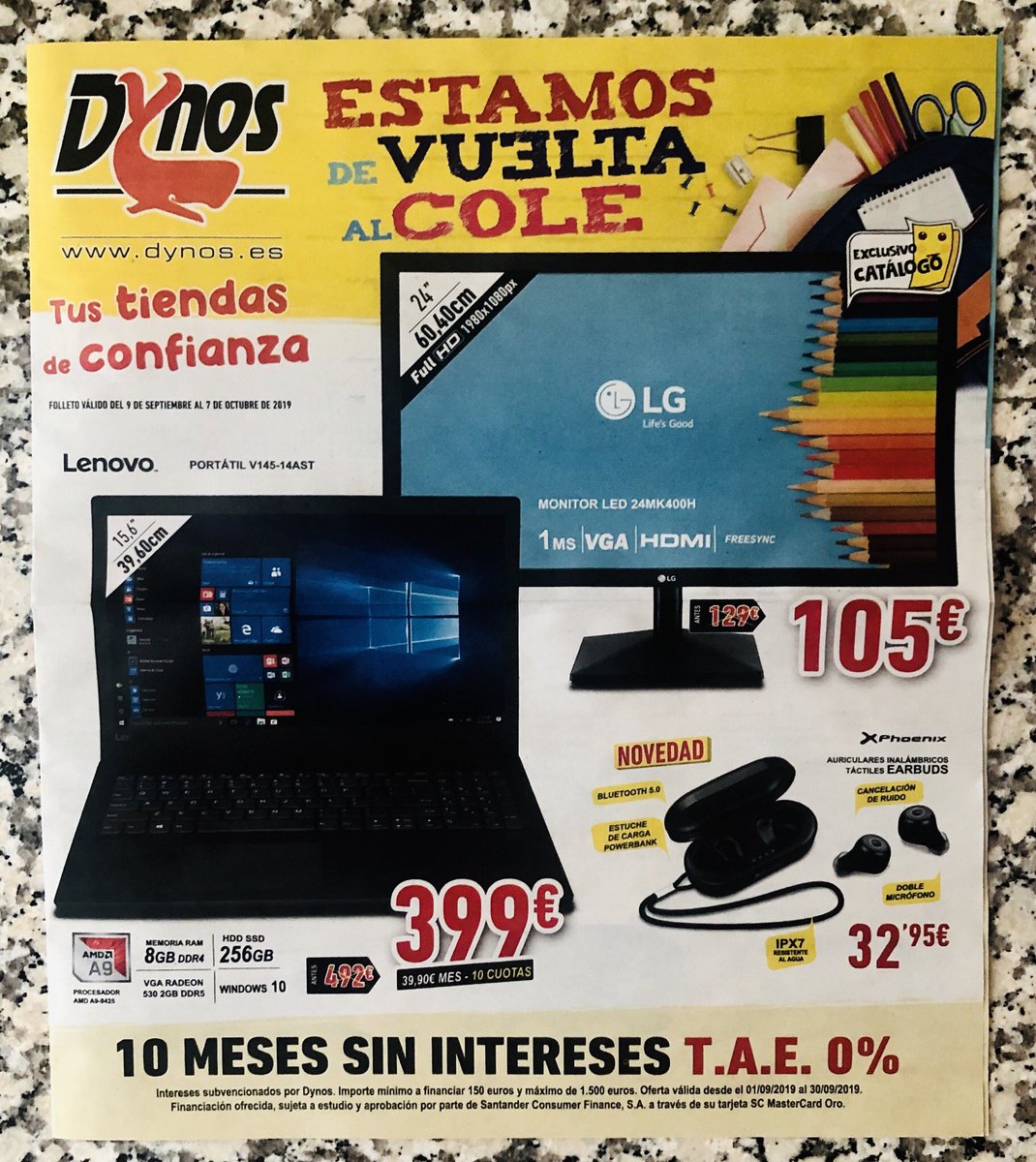 nLineaConTeruel's tweet image. Ofertas en DYNOS TERUEL, válidas hasta el 7 de octubre. #dynos #informatica #telefonia #portatiles #auriculares.