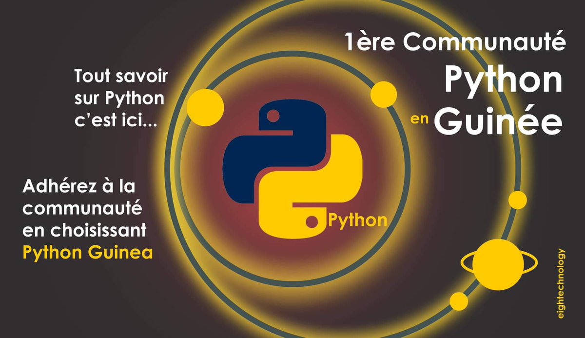 EighTechnology's tweet image. Soyez prêts, la deuxième formation en #DevPython sera bientôt programmée.
Ça sera une formation complète : #Python + #Django avec pour objectif de créer un site web dynamique à la fin de la formation.