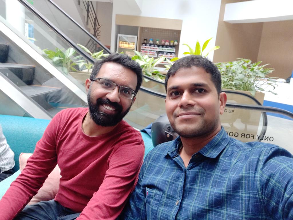 AbdullaPM13's tweet photo. Had great time with Deepak 
#dmcblr @TrackPixel https://t.co/fhT6zs3qMe
