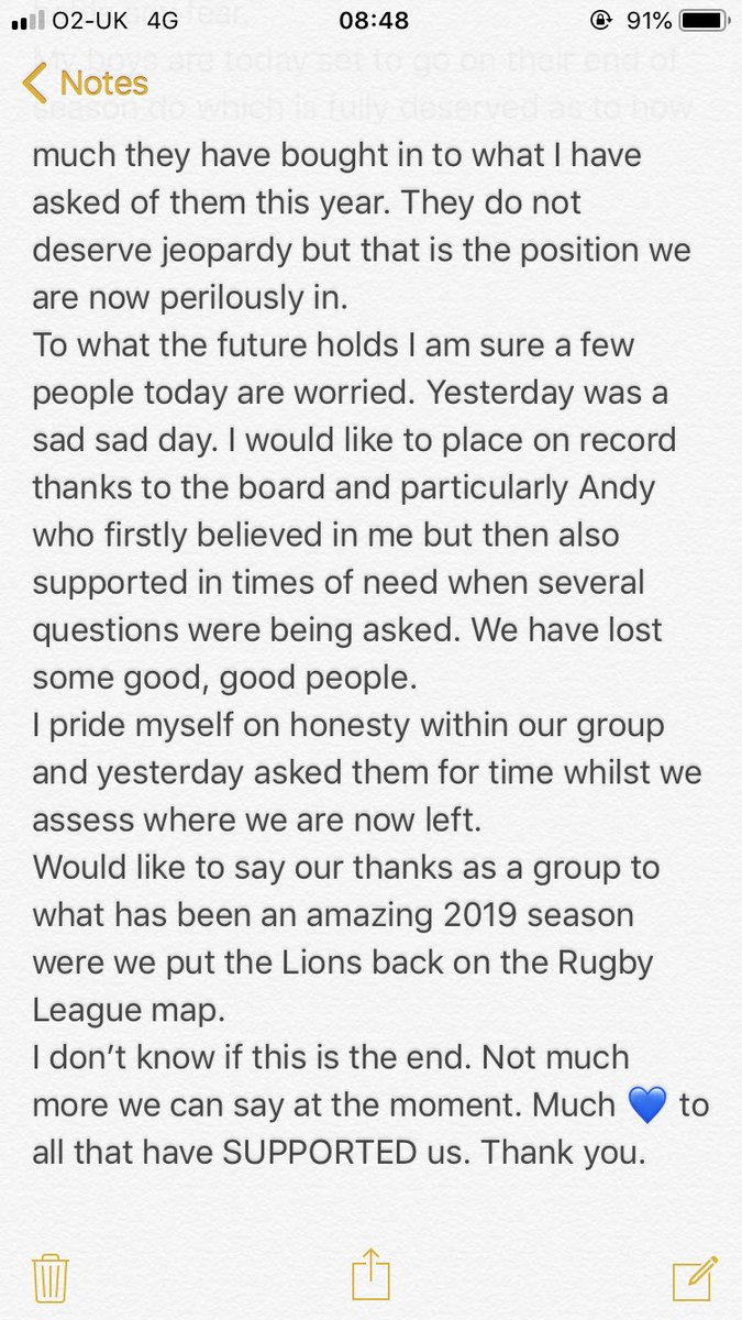For everyone asking how we are and responses etc. Easier just to reply once 🦁💙