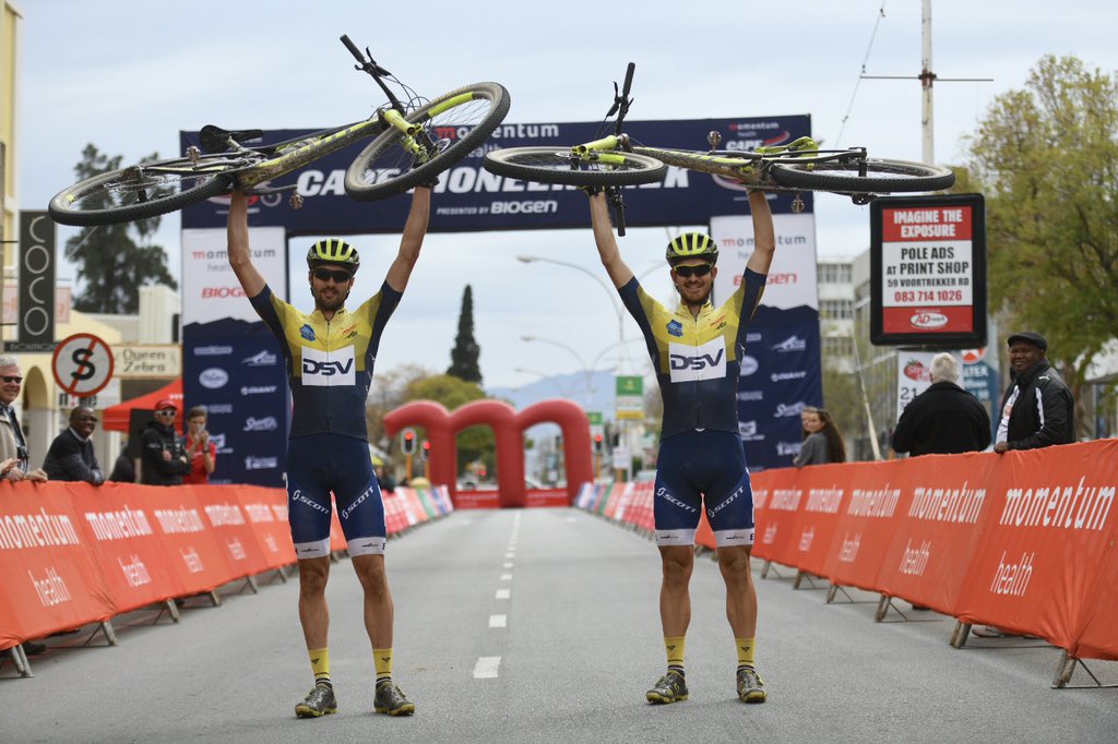 Victory for @DSVProCycling at #ChandelierChampagne <a href="/Momentum_za/">Momentum</a> #CapePioneerTrek presented by <a href="/BiogenSA/">Biogen</a>