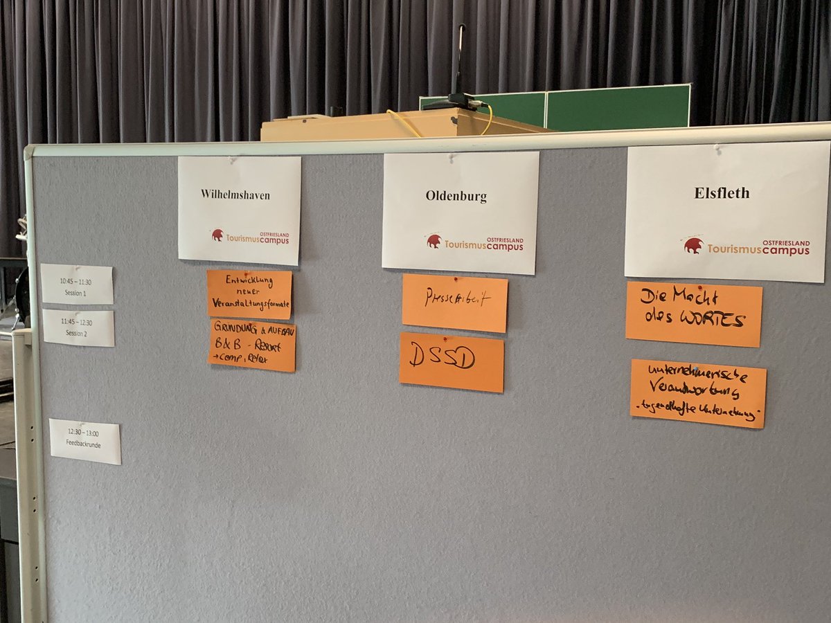 Neue Veranstaltungsformate, Deutschland sucht die super destination, unternehmerische Verantwortung oder Pressearbeit 2.0. so geht es in den Samstag beim #tourismuscampus #tcwhv19