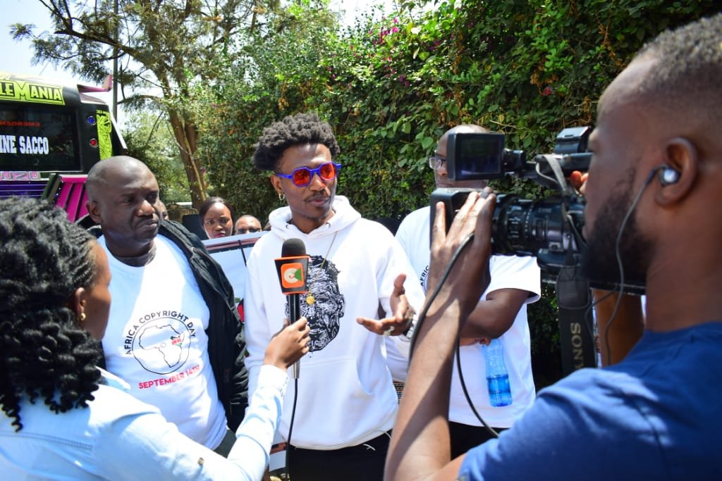 kampkenya's tweet photo. Our 2nd stop on the media houses to visit is Royal Media services. Our Ambassadors urged broadcasters tobe compliant and to continue playing Kenyan Music

#TheMusicBusKe https://t.co/RTRPY7JhyI
