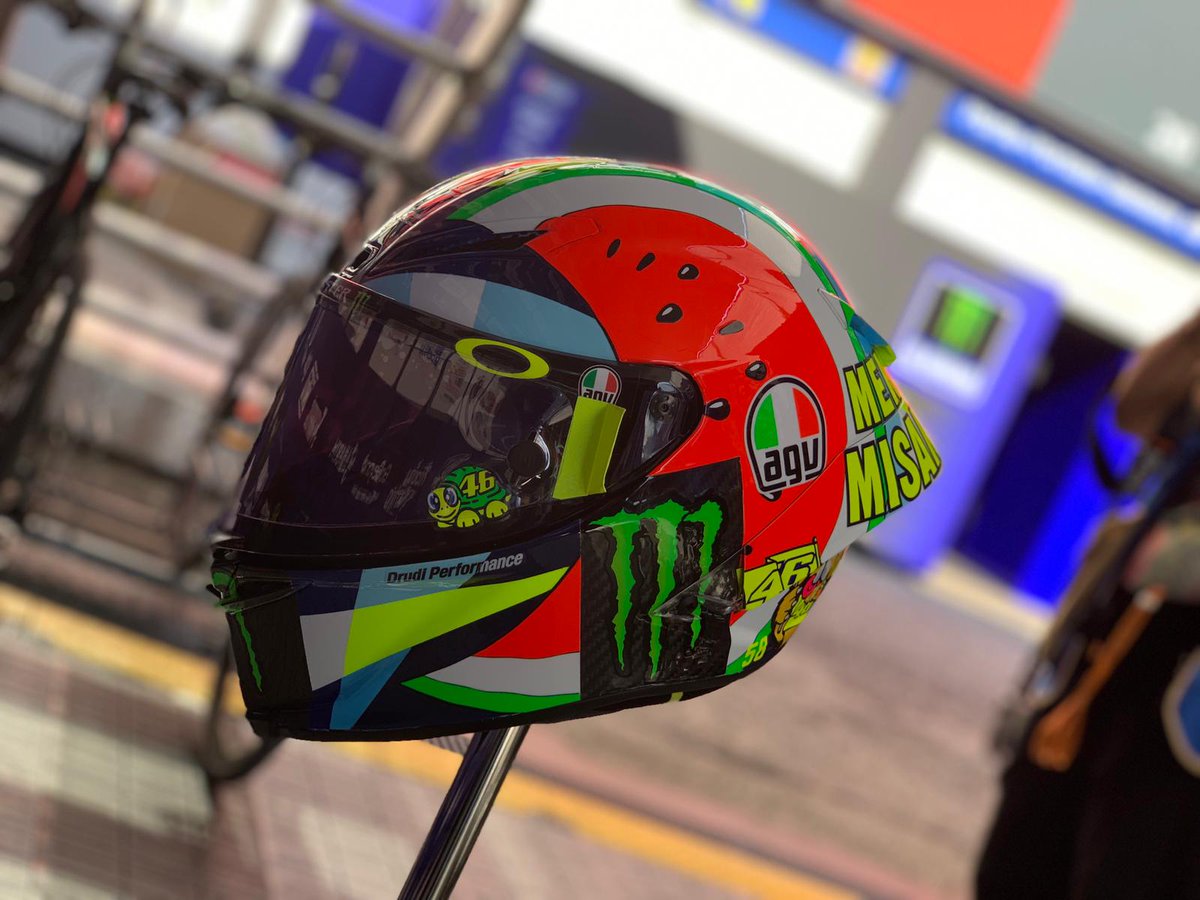 YamahaMotoGP's tweet photo. Sun &amp; moon = piadina &amp; watermelon

Who else is suddenly feeling hungry? 🤤

#MonsterYamaha | #MotoGP | #SanMarinoGP | #RivieradiRimini | #MonsterEnergy | #VR46 | @ValeYellow46 | @AGVHelmets https://t.co/qTk8TyWRKb