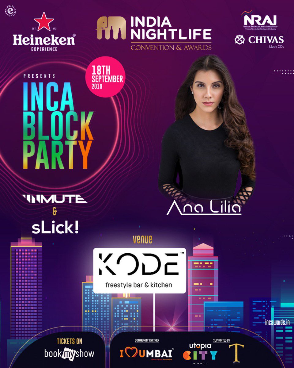 INCAwardsdotin's tweet photo. INCA Block Party is right around the corner! Brace yourself for an action packed night with Ana Lilia, @dotdat_ Meggy, Orion, @SEQU3l b2b with @praveenachary brought to you by sLick &amp; @UnMute at @JUST_KODE.
Head to the link in bio to book your tickets.
#INCABlockParty #Nightlife https://t.co/hfYUyjKp5O