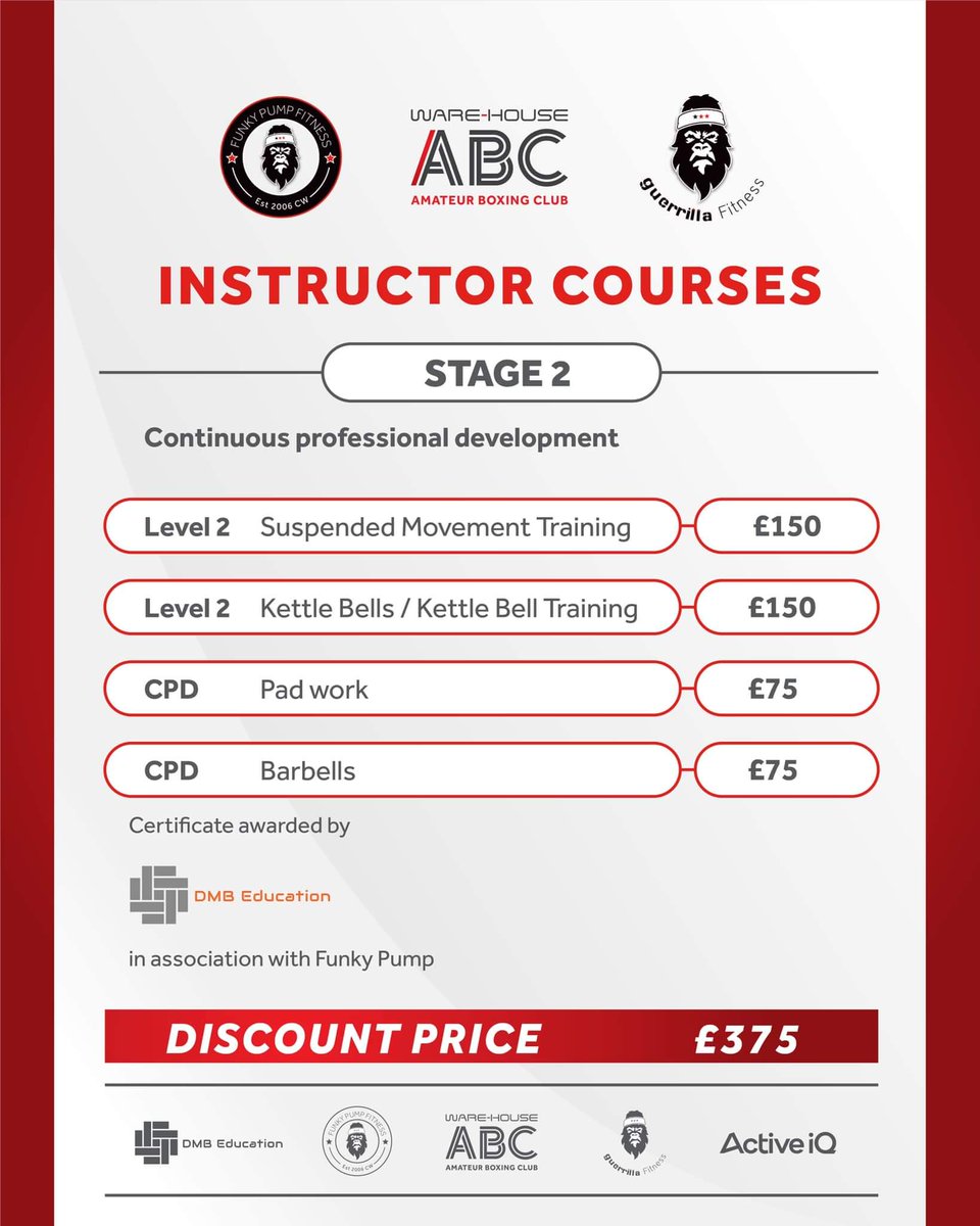 Nicola_Berry7's tweet photo. @dmb_education and @chris_funkypump working together in partnership to offer top quality fitness qualifications. Get in touch for more information #funkypump #fitness #KnowledgeIsPower #InspireChange #learning #education https://t.co/ob0SLiFwfR