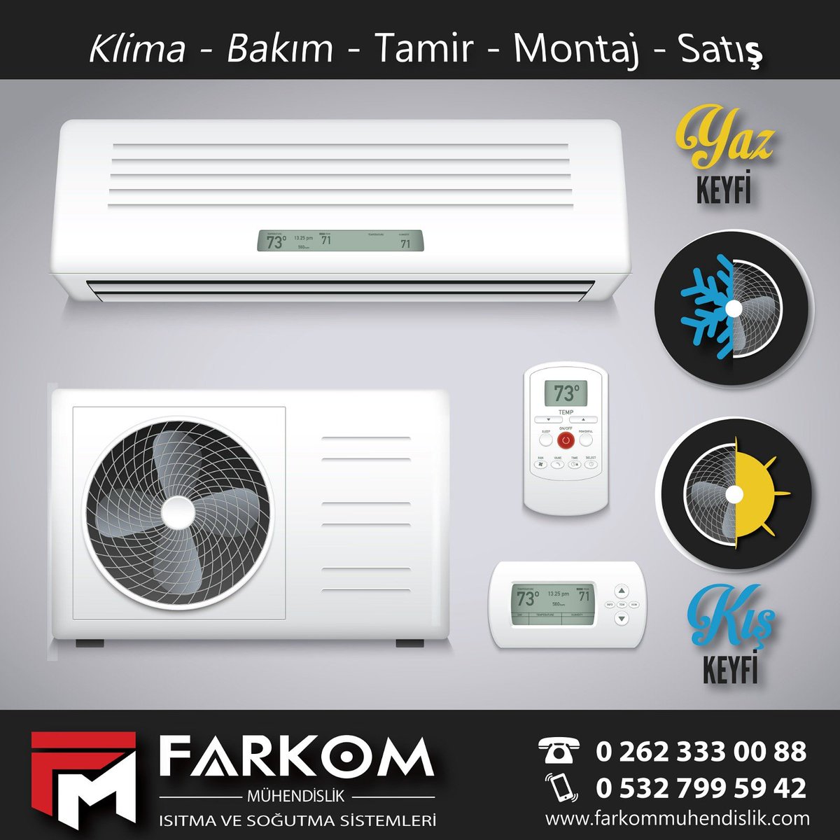 Birbirinden güzel Klima marka ve modellerimiz ile yaz kış keyfinizi bozmayın..
farkommuhendislik.com
.
.
#kocaeli #izmit #kombi #klima #ısıtmasistemleri #soğutmasistemleri #farkommuhendislik  #dogalgaz #doğalgaz #merkezisistem #brülör #kazan #servis #bakım #yedek #şofben