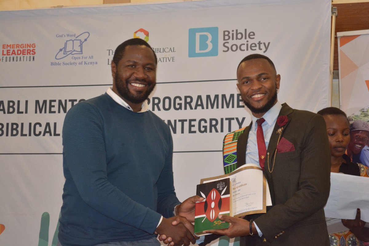 BibleSocietyKen's tweet photo. The awarding of certificates to show the completion of #ABLIProgramme #ABLIGraduation2019 #MyBible #BibleMonth #BibleMeditationMonth #ABible4EveryChild #GodsWordOpenForAll #BibliaKwaWote #ABLI #Inspired #Leaders #Leadership #YouthLeaders #elfafrica1 https://t.co/cCG05hpA3X