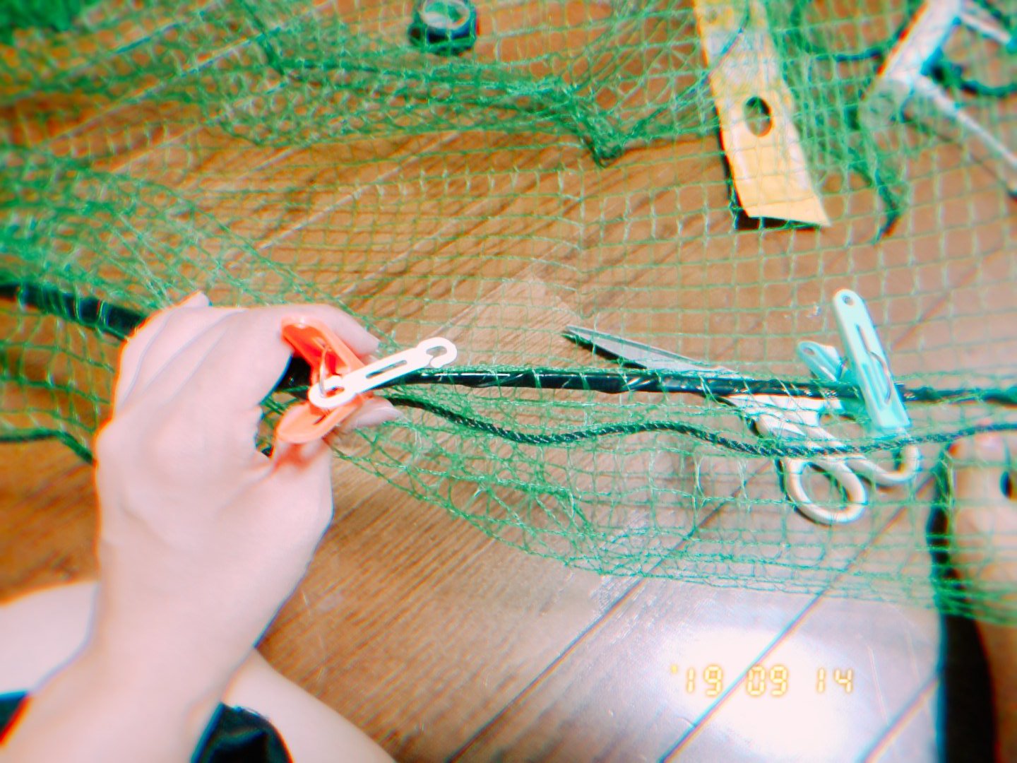 あやた على تويتر 自作レイヤー ついにタモ網も自作する