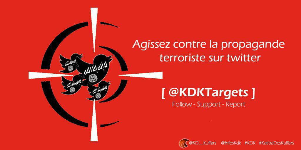 ZohraBitan's tweet photo. Ils veillent sur nous ici, ils traquent les réseaux daeshiens, ils ne se reposent jamais, ils sont engagés pour le bien commun et sont d’une efficacité redoutable ! Mes amis, je vous invite à remercier, suivre et soutenir l’équipe @KD__Kuffars @InfosKDK 😍💙😍 https://t.co/XxB9eDkb4w