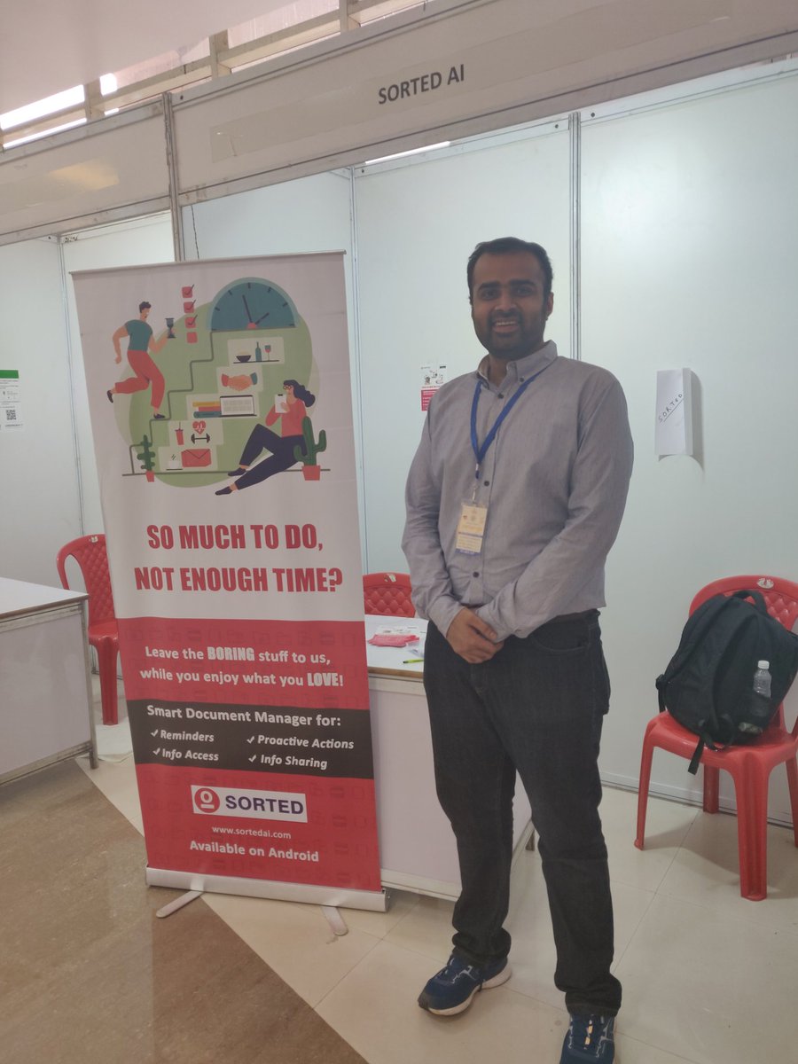 sorted_ai's tweet image. Showcasing @sorted_ai at @UPStartupConc in #Lucknow 

#sortedai #startupindia #startups #ArtificialIntelligence