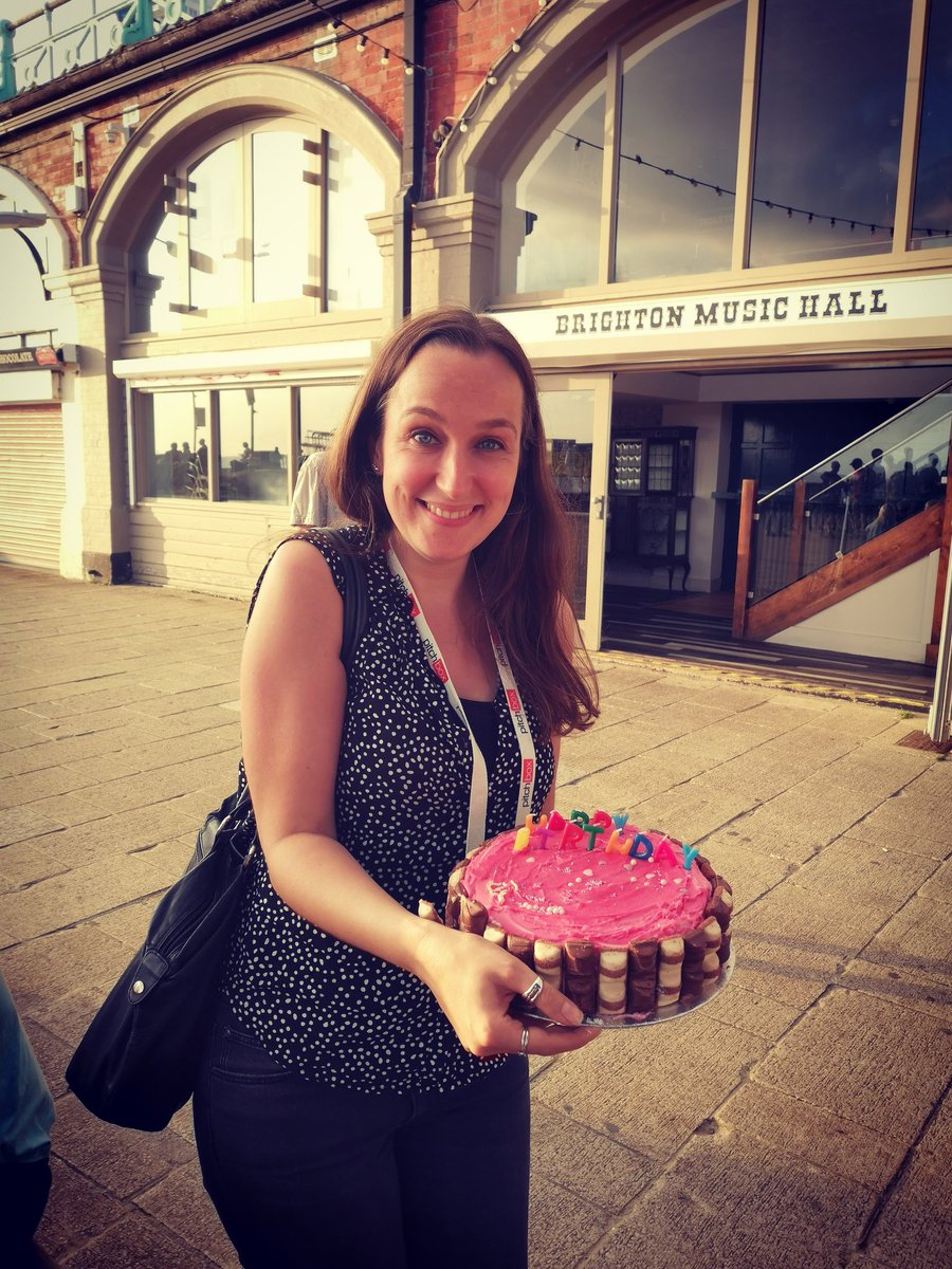 AlisonBarnwell's tweet photo. Huge congrats to #teampaul and #teamhodge on #thecaper Here's a very hungover me with the winning cake from #teampaul Thanks for endorsing our silly plan! https://t.co/rO5URl8f0t