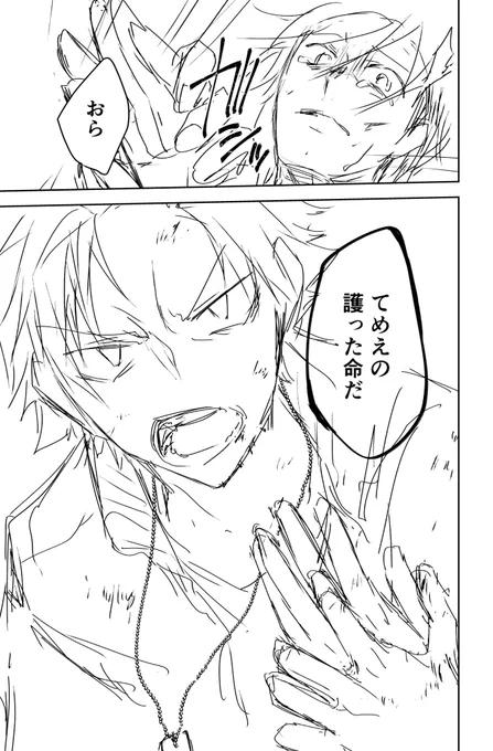 力関係的に普段護られないタイプだけど護られた子+身を呈して護ったけど怪我させたし敵も逃して落ち込んでる子
で、見たいシーン。というか言ってほしい台詞。 