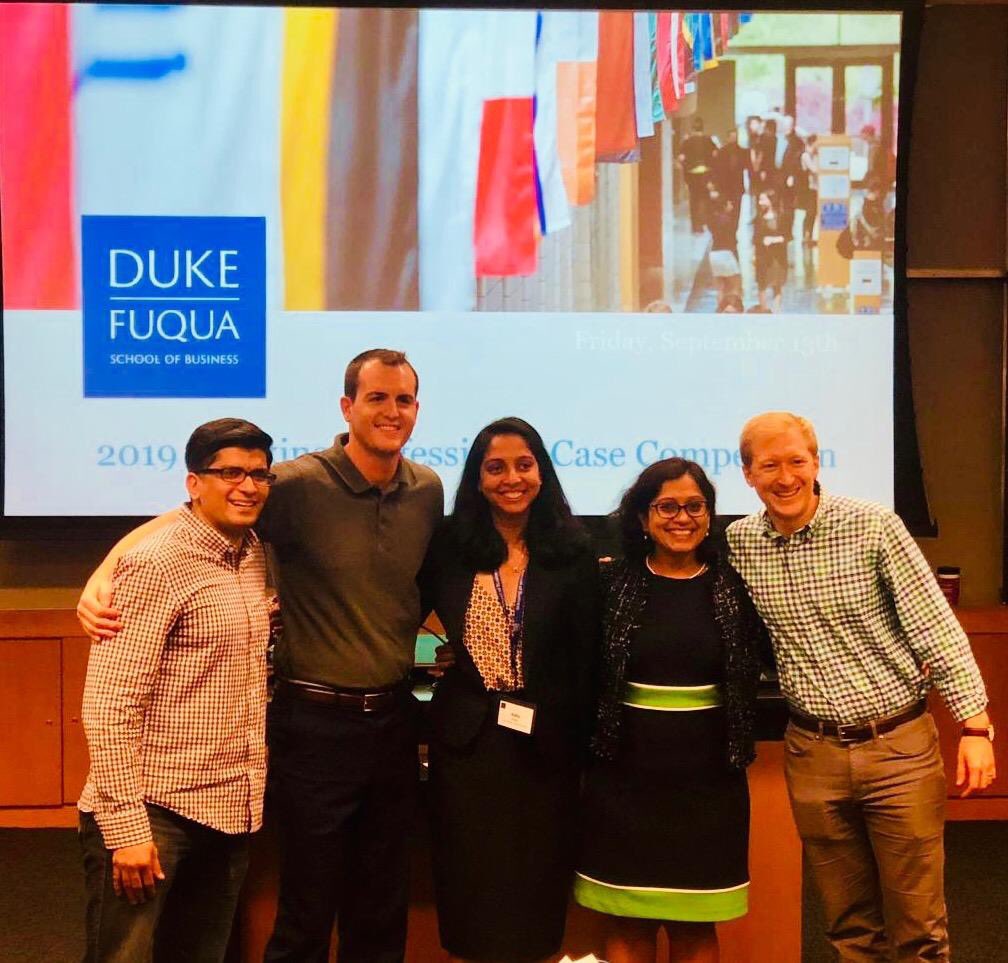 alifia_hasan's tweet photo. Great start of the last 2 week of classes together at @DukeFuqua before we are off to chasing our North Star ⭐️. Started with a win in the 2019 working professional case competition! Fun times!! #TeamFuqua #WEMBA19 #iamalmostdone #mominschool https://t.co/D8Na6ahECP