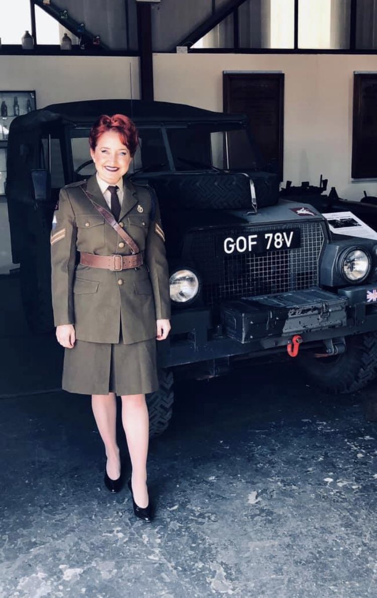 N1940s's tweet photo. Come along to Crewe Heritage Centre to see and hear the lovely Miss Ruth Washington  #vintagesinger #wheelsofwar #crewe #1940s #military #weekendevents #militaryvehicles #uniforms #vintagefashion #warweekend https://t.co/P39GJqdpjH