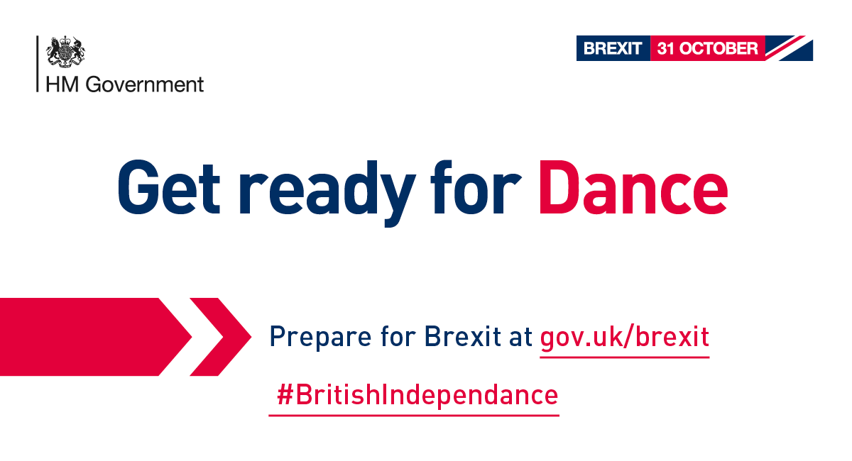 MinistryBrexit's tweet photo. GET READY FOR DANCE

People have been mocking the Ministry's latest campaign  #BritishIndependance

This is not a mis-spelling

We are promoting Brexit through music and dance

Expect No Deal the Musical in time for panto season

#brexitpreparations  #BritishIndependance https://t.co/pULUHPdseD