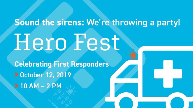 canvasfamily's tweet photo. Here’s all the info you need to be your fam’s biggest hero when they ask, “What are we doing on Saturday?” On October 12, come on down for our free Hero Fest: A celebration of First Responders. The day will be full of food and activities for the whole family to enjoy! https://t.co/WVrYOxTy69
