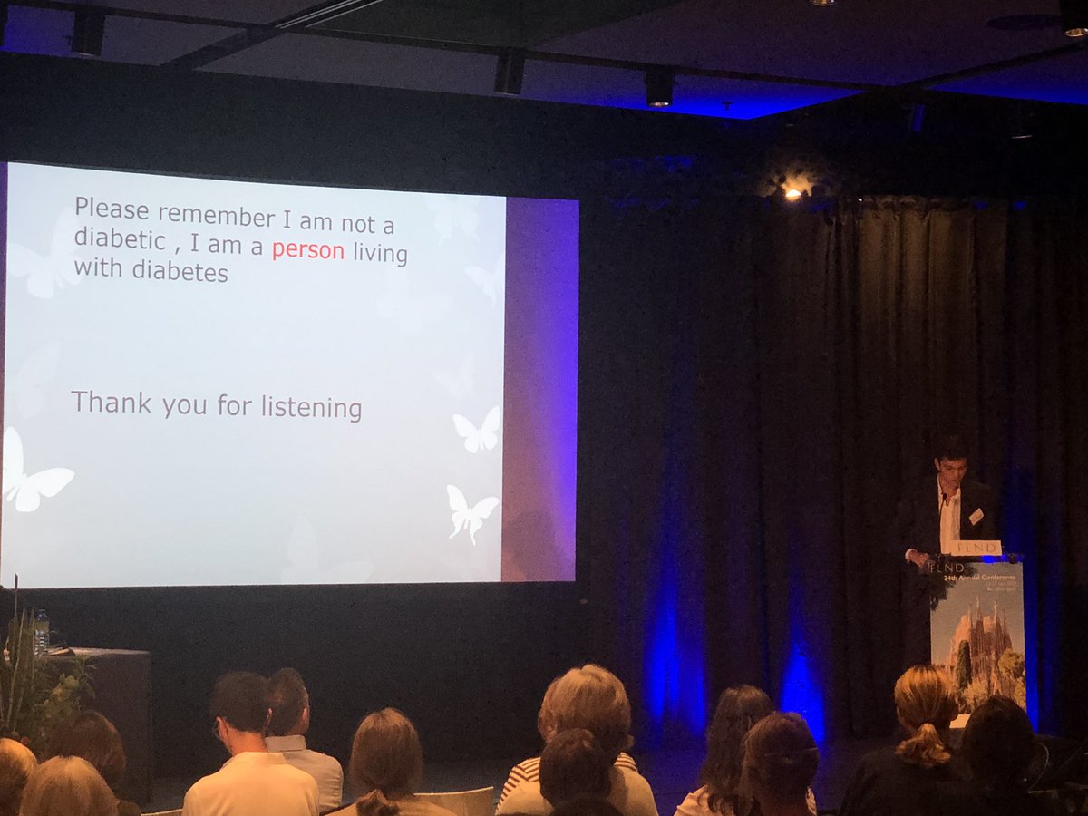 TBattelino's tweet photo. Excellent narative #FEND19 @FEND_diabetes #LanguageMatters @parthaskar @drpratikc @RenzaS @grumpy_pumper @janespeight
I am a PERSON living with #diabetes 👍🏿❤️ https://t.co/sYaH9pbZdj