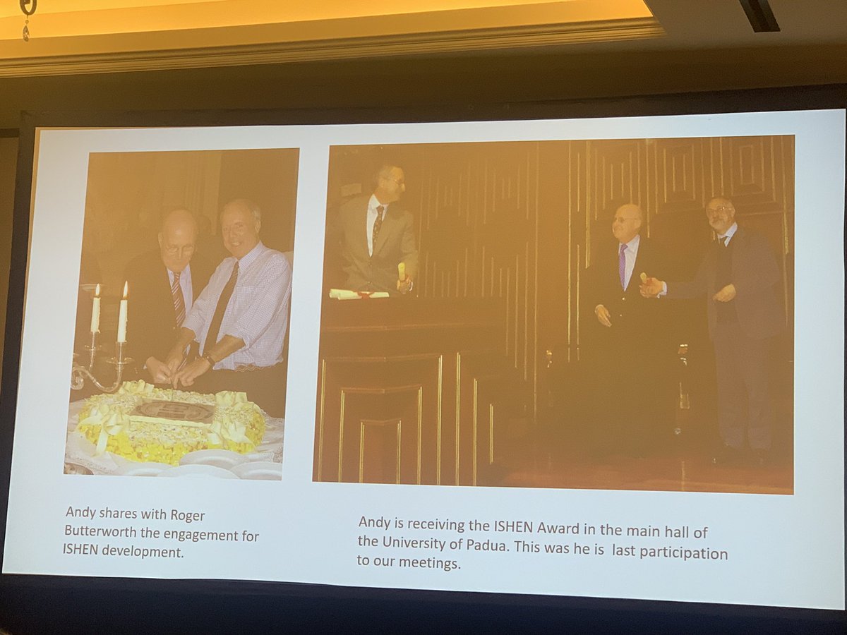 DebbieShawcros1's tweet photo. Piero Amodio delivering the Andy Blei Lecture and reflecting on such a positively influential man in the field of #HE and #hepatology. A forefather and mentor to many of us and greatly missed by all at #ISHEN @JasmohanBajaj @RajivJalan1 @ebtapper https://t.co/4c4gxX7NAP