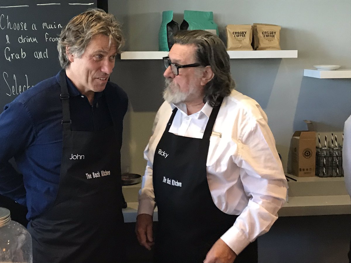 Scousergerry's tweet photo. @LivHomelessFC launch with @JohnBishop100 and Ricky Tomlinson in @Liverpool_ONE #thebackkitchen #tasteslikehome https://t.co/DbbXRnsbsr
