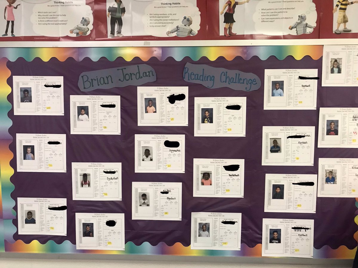 TeachLoveDaily's tweet photo. While working with teachers and teams of teachers in schools this week, I got a chance to see how teachers are displaying their students #BJF_DCSSReadingChallenge Sports Cards!! 👏🏽👏🏽 @TwoSportman I’d say, they’ve accepted the challenge!! GAMEFACES are on!! 💪🏽💪🏽 https://t.co/s7ybfC0gYC