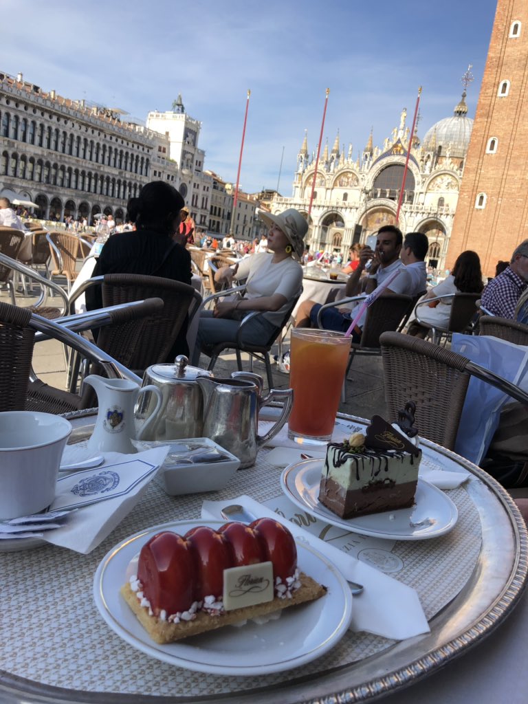 Tea at #cafeFlorian in #Venice #StMarksSquare.