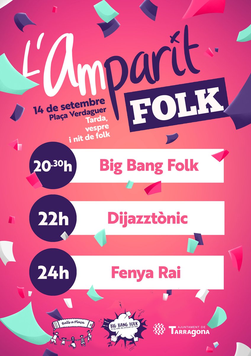 RECORDEU!! AVUI a  partir de les 20:30h  #LAmparitFolk a la pl Verdaguer!! Us esperem amb moltes ganes de ballar! #SantaTecla2019