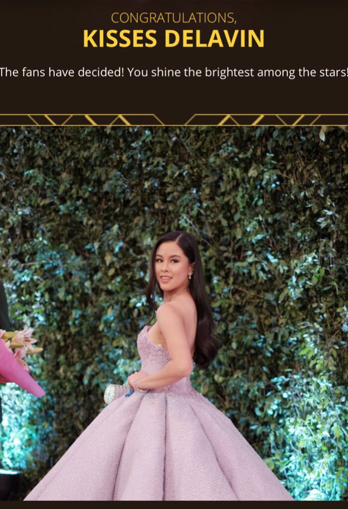 KPinkarmiesOfc's tweet photo. WE MADE IT FAM!!! AGAIN!! Wala talaga kayong kupas!!! For sure, Super happy ni Kween @KissesDelavin ngayon!! 3 Consecutive Years na Ball Fan Fave, Ang galingg!! *grouphuuug* 

#AStarryNightFullofKISSES
KISSES DELAVIN https://t.co/2Sx07JE7JS