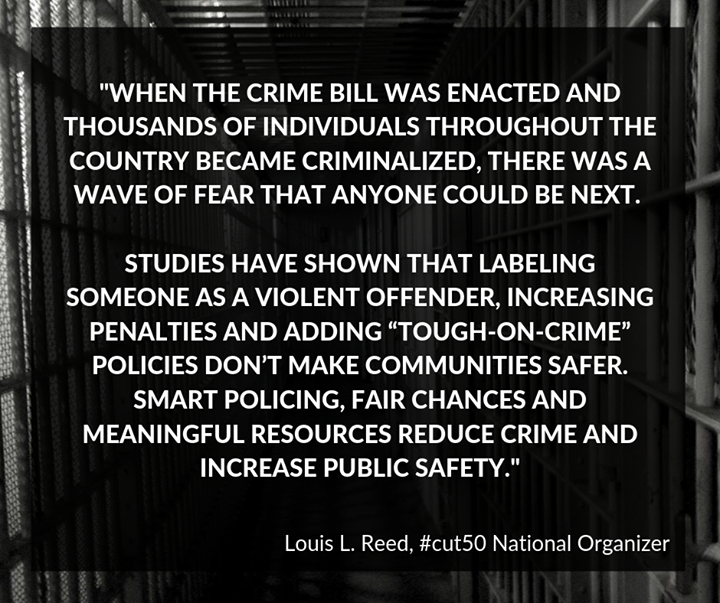 DreamJustice's tweet photo. Yesterday was the 25th "anniversary" of the passage of the disastrous 1994 Crime Bill, 

@LouislReed is right, we need to STOP falling for those same #StupidOnCrime solutions now, it is TIME for fundamental change #cjreform https://t.co/Gh3BMzk2Pd