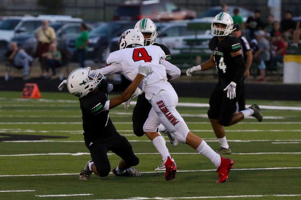 drjlstewart's tweet photo. Maypearl Football Highlight v Clifton (Sept 13, 2019): Patrick Nulisch #4 with as a good kickoff return came to an end. https://t.co/dRdeOp6eoT