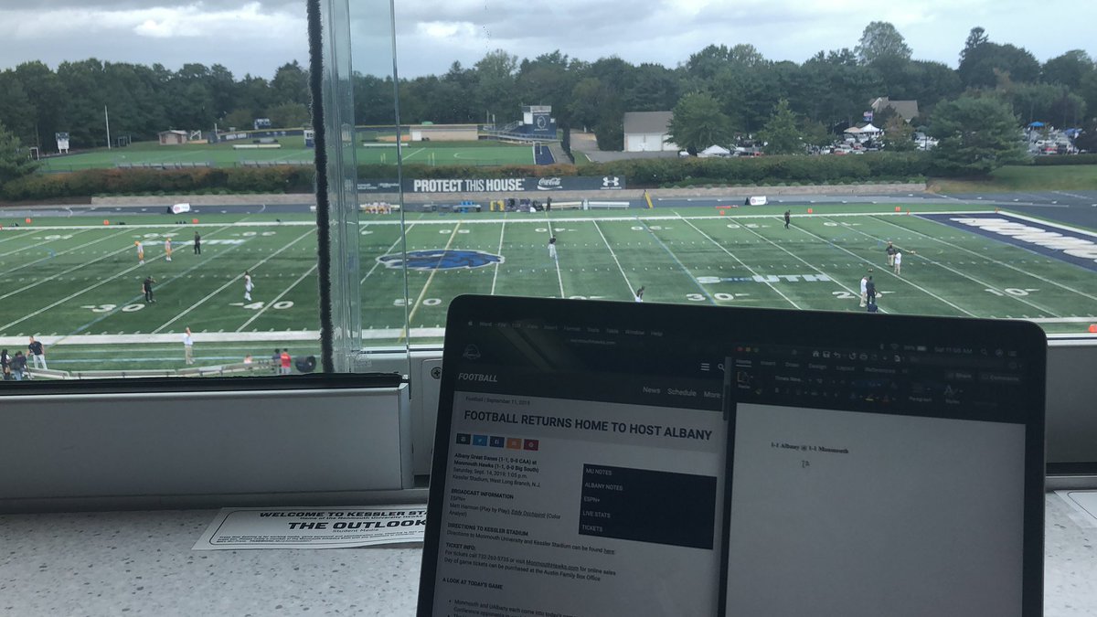 MarkDownSports's tweet photo. 1-1 @MUHawksFB takes on 1-1 Albany at Kessler Field. Tune in at 1  for the game and look out for my article in the @MUoutlook on Wednesday #FlyHawks https://t.co/OemH0GfYAY