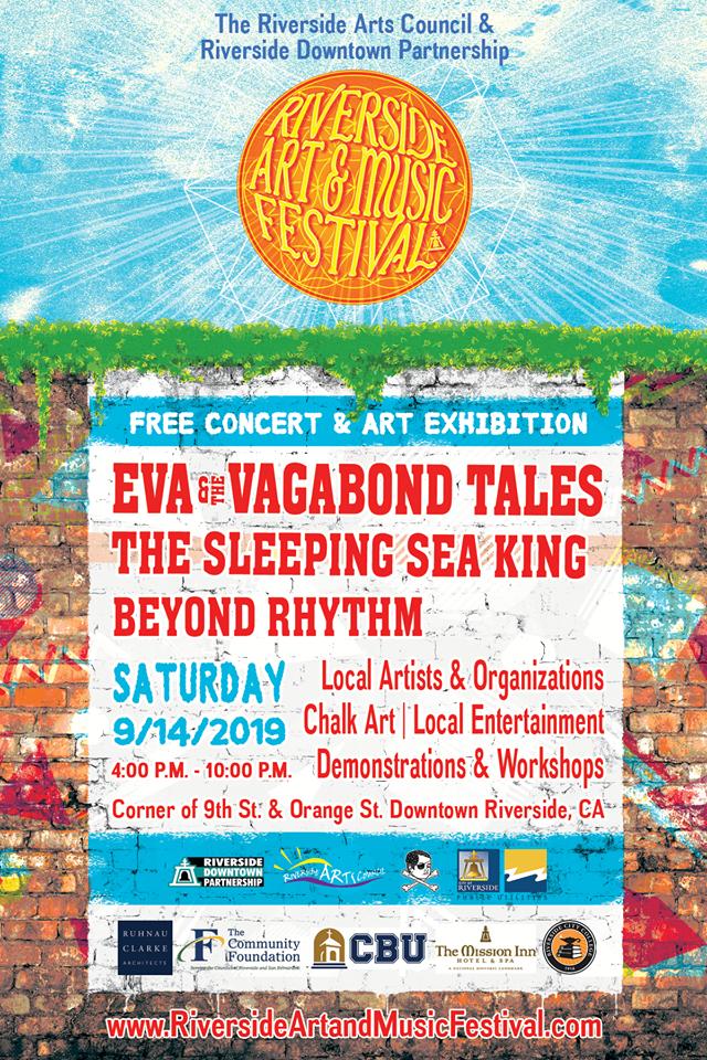 DiscoverRivCa's tweet photo. Riverside Art &amp; Music Festival returns TODAY, September 14, 2019 in downtown Riverside, CA. The festival celebrating arts and music will close 9th street and Orange street in Downtown Riverside, California. Cultural performances will be featured alongside a free concert! #ERT https://t.co/p2Fior2KkL