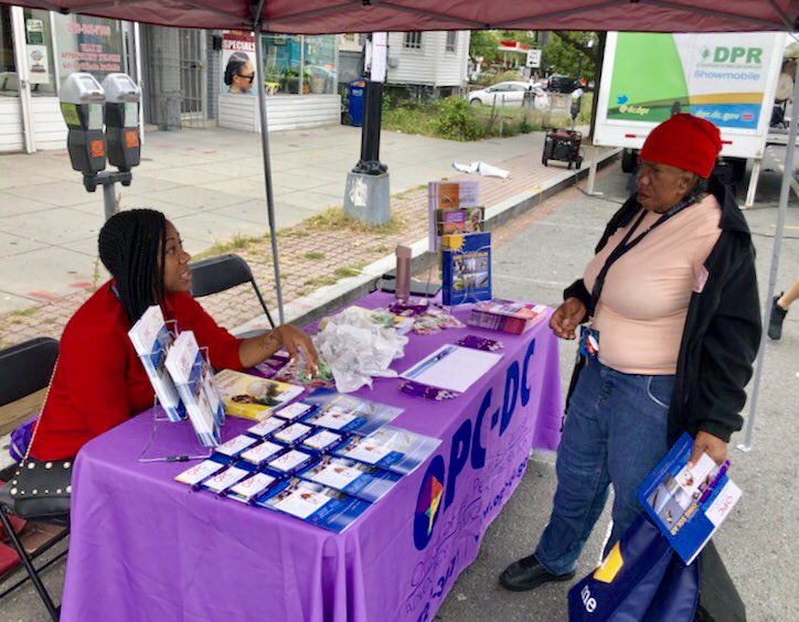 @DCOPC on site! Meet us on #UpshurStreet and pick up energy efficiency info and learn how @DCOPC serves water, natural gas, electricity and local phone consumers. #OPCinYourNeighborhood #Ward4 #celebratepetworth #petworthdc