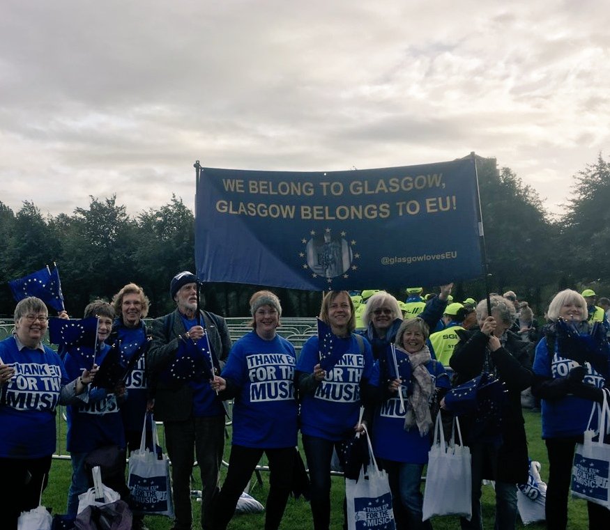 @GlasgowlovesEu all set for @bbcproms #thankeuforthemusic @EUflagmafia @EUFlagsTeam @bbcscotla @glasgowlife @OFOC_GLASGOW 
#stopbrexit