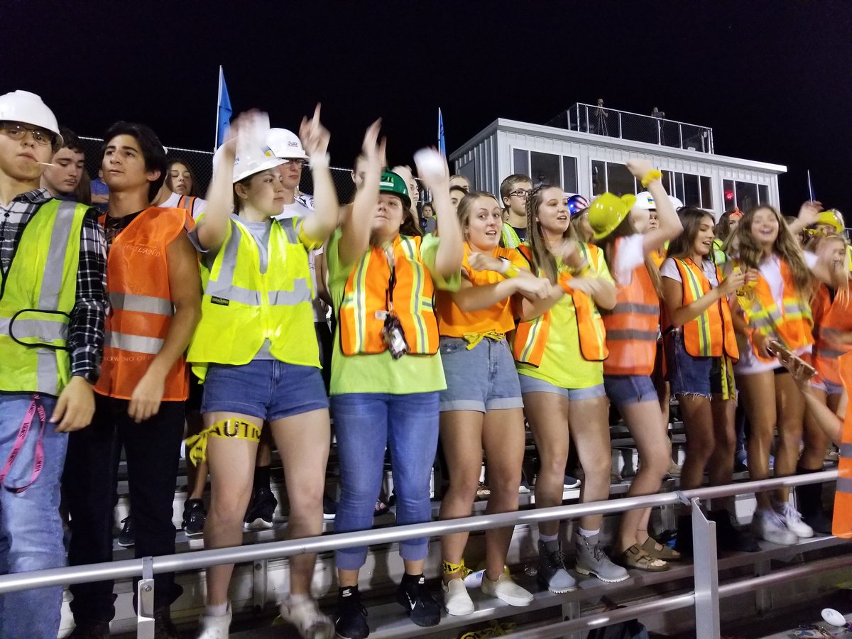 Great win for football team (awesome student section, band, and cheer). Good Luck to Volleyball and Cross Country today !