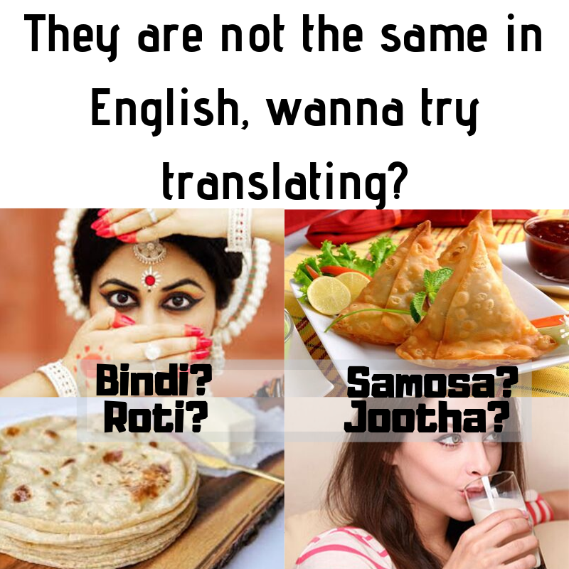 MAGICMINDTECHN1's tweet photo. Keep the list going, add to the count with your own Hindi words which don’t have the same meaning once translated into English. This #हिंदी_दिवस, let's challenge the angrej in you. Can you translate these without changing the meaning?

#HindiDivas #StopHindiImposition https://t.co/9j4USr3ZlN