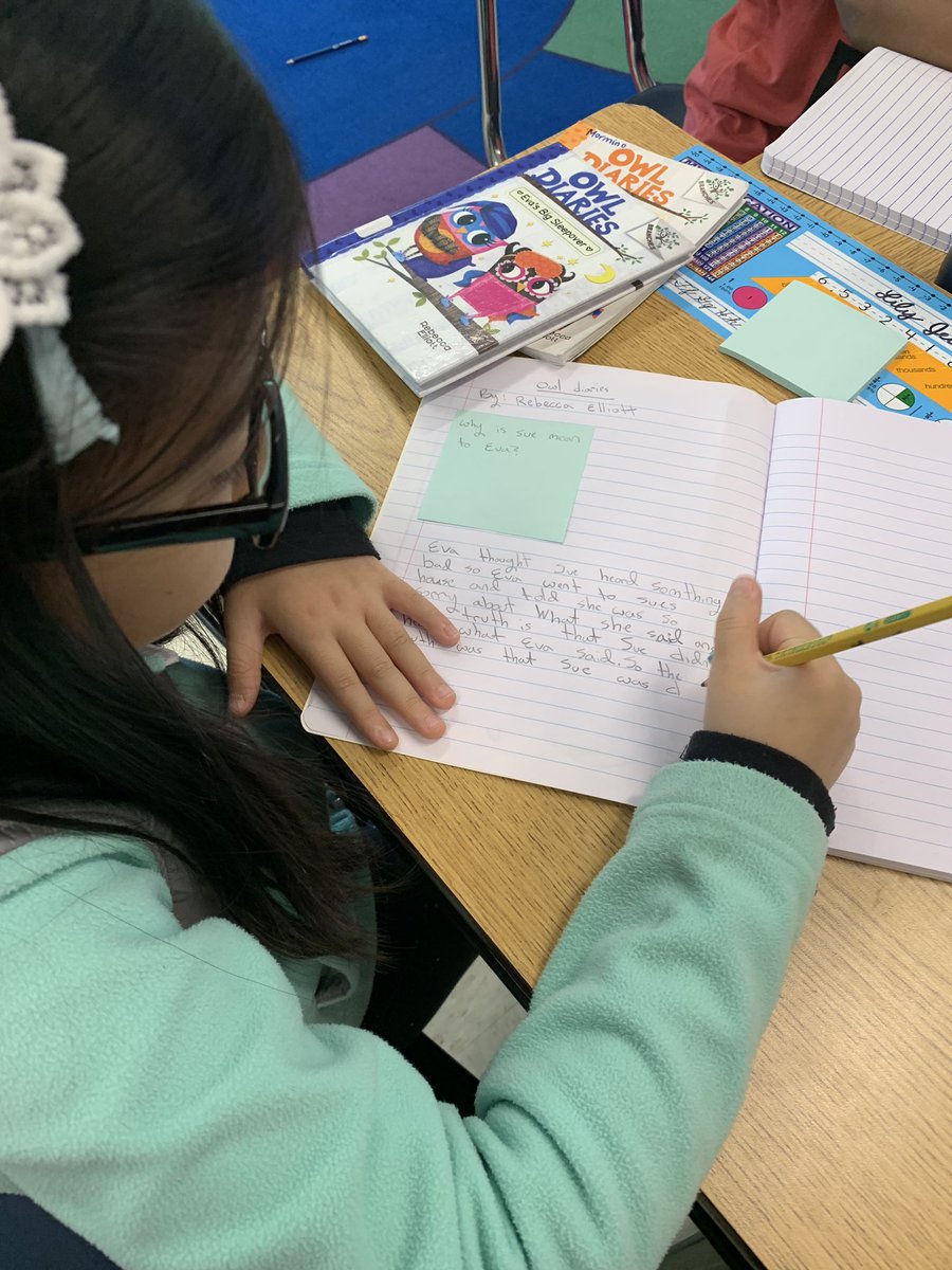 DMorminoPOB's tweet photo. #TCRWP is changing our writers and readers in room 206! Fourth grade writers established writing partnerships. Readers are learning to write long off of a post-it. @AlisonJClark @MrsWintersSR @EAnninoPOBLit https://t.co/seDLA47APk